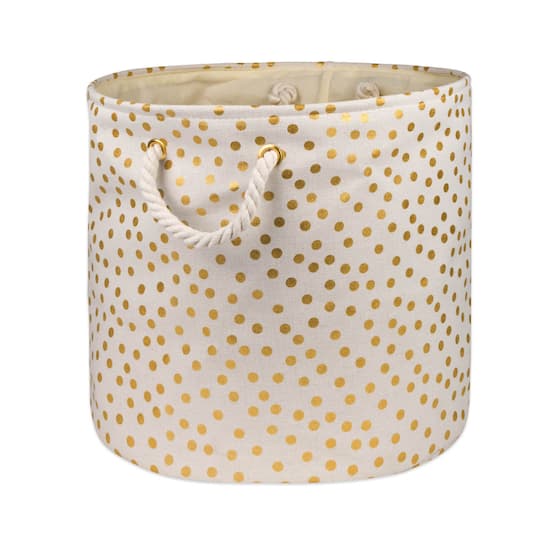 DII® 15" Round Dots Fabric Bin